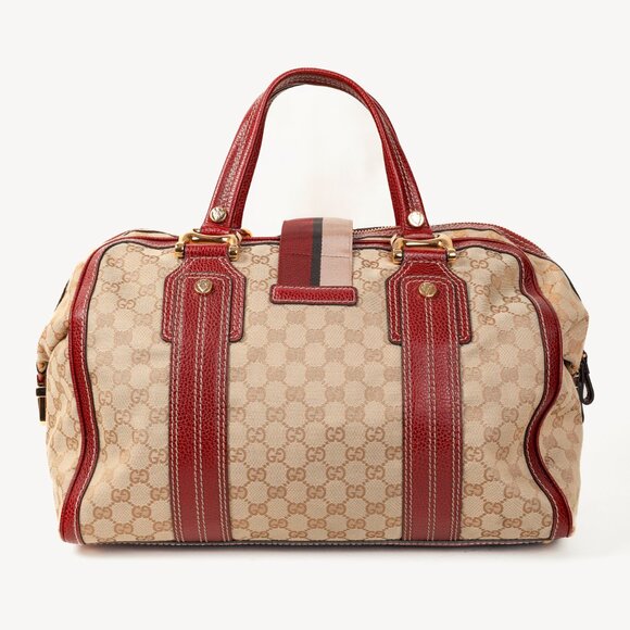 Gucci Aviatrix Guccissima Hysteria Leather-Trimmed Boston Bag - Picture 4 of 13